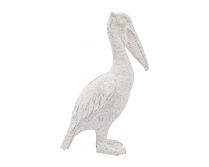 Sagebrook - 14" Ceramic Standing Pelican in White