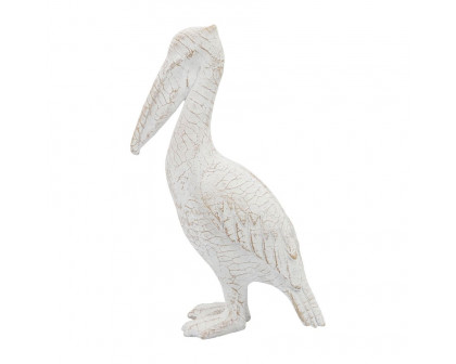 Sagebrook - 14" Ceramic Standing Pelican in White