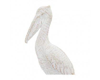 Sagebrook - 14" Ceramic Standing Pelican in White