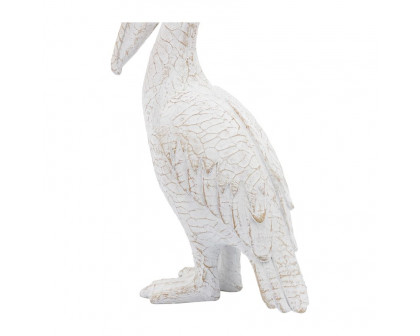 Sagebrook - 14" Ceramic Standing Pelican in White