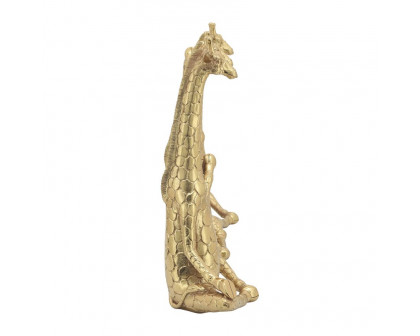 Sagebrook - 12" Polyresin Yoga Giraffe (Set Of 3) in Gold