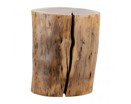 Sagebrook - Wood Log Stool in Natural Finish