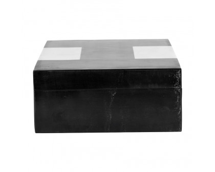 Sagebrook - 10"/12" Resin Boxes (Set Of 2) in Black/White