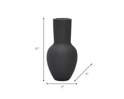 Sagebrook 11" Ceramic Bouquet Vase - Black