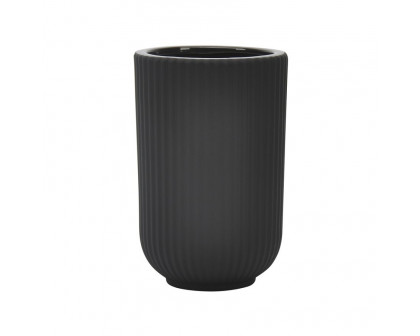 Sagebrook 7" Ceramic Ridged Vase