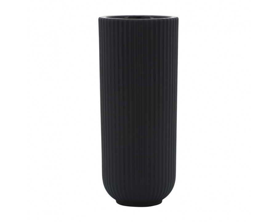 Sagebrook 7" Ceramic Ridged Vase