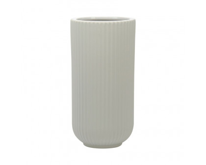 Sagebrook 7" Ceramic Ridged Vase