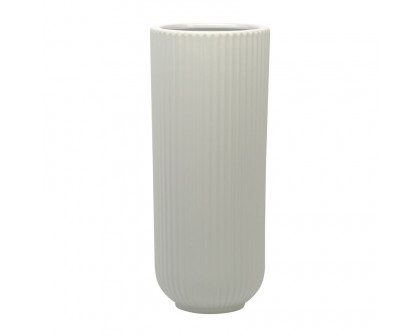 Sagebrook 7" Ceramic Ridged Vase