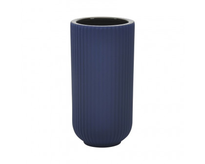 Sagebrook 7" Ceramic Ridged Vase