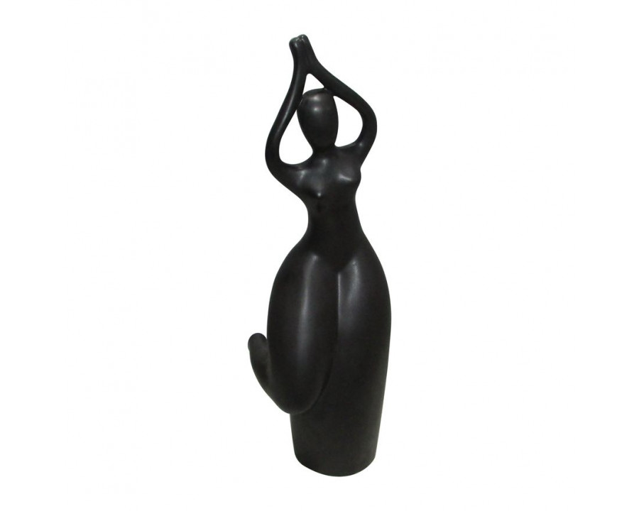 Sagebrook 16" Ceramic Dancing Lady - Black