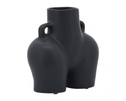 Sagebrook - 7" Ceramic Ridged Vase