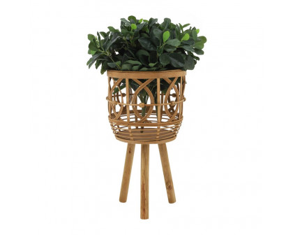 Sagebrook 11"/13"/15" Bamboo Planters (Set Of 3) - Natural