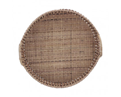 Sagebrook - 12"/14" Rattan Trays (Set Of 2) in Natural