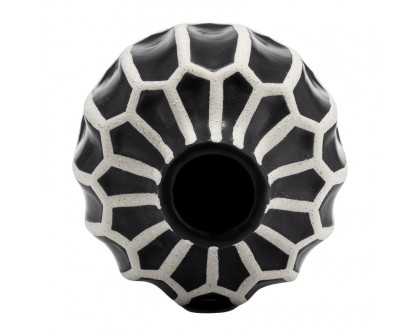 Sagebrook - 8" Ceramic Decorative Vase in Black/White