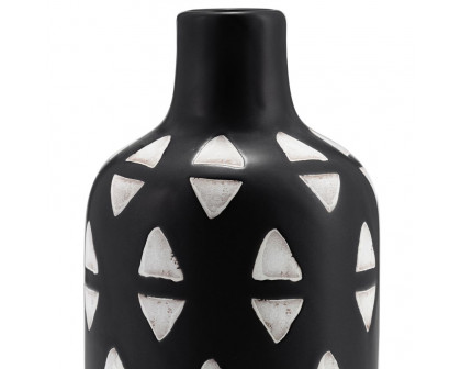 Sagebrook - 10" Ceramic Decorative Vase in Black/White