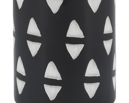 Sagebrook - 10" Ceramic Decorative Vase in Black/White