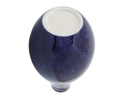 Sagebrook 10" Ceramic Primeval Vase - Blue