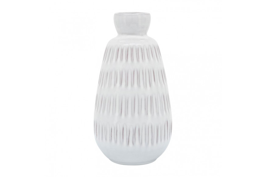 Sagebrook™ 8" Ceramic Dimpled Vase - White