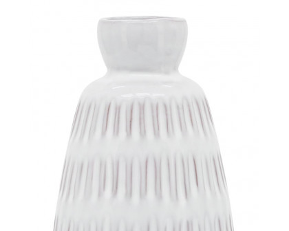 Sagebrook™ 8" Ceramic Dimpled Vase - White