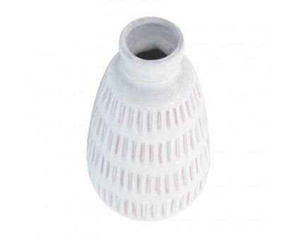 Sagebrook™ 8" Ceramic Dimpled Vase - White