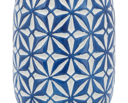 Sagebrook 8" Ceramic Daisy Vase - Blue