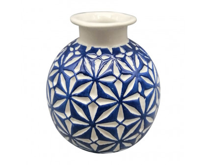 Sagebrook 8" Ceramic Daisy Vase