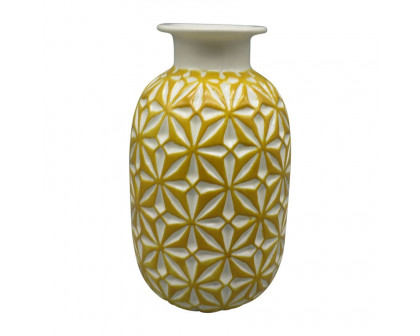 Sagebrook 8" Ceramic Daisy Vase