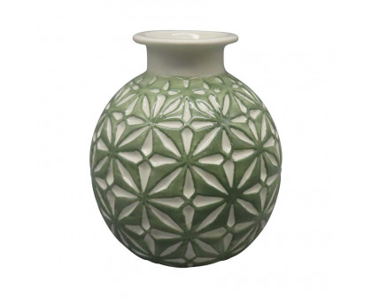 Sagebrook 8" Ceramic Daisy Vase