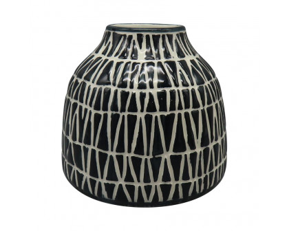 Sagebrook 7" Ceramic Tribal Vase