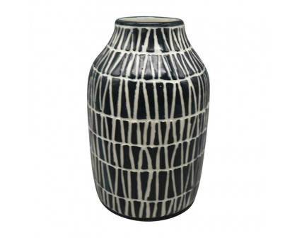 Sagebrook 7" Ceramic Tribal Vase