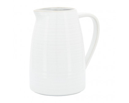 Sagebrook - 8" Ceramic Pitcher in White