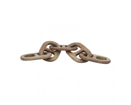 Sagebrook - 24" Wood 5-Links Chains in Brown