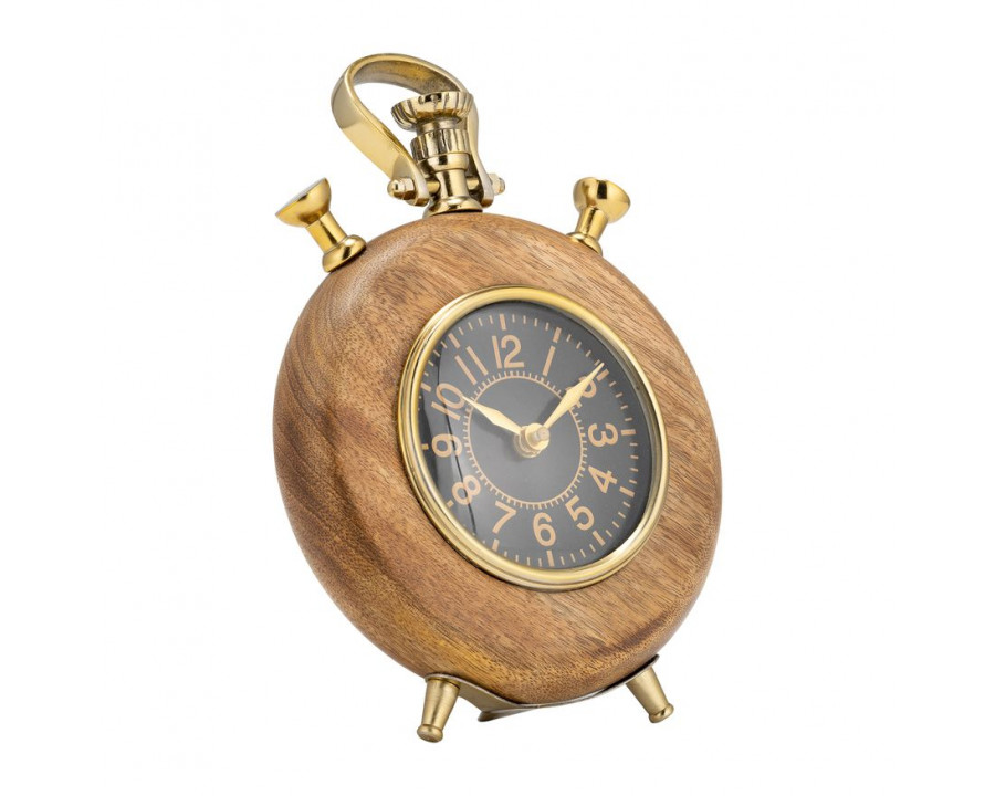 Sagebrook - 10" Wood Antique Table Clock