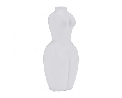 Sagebrook 12" Dol Torso Vase - White