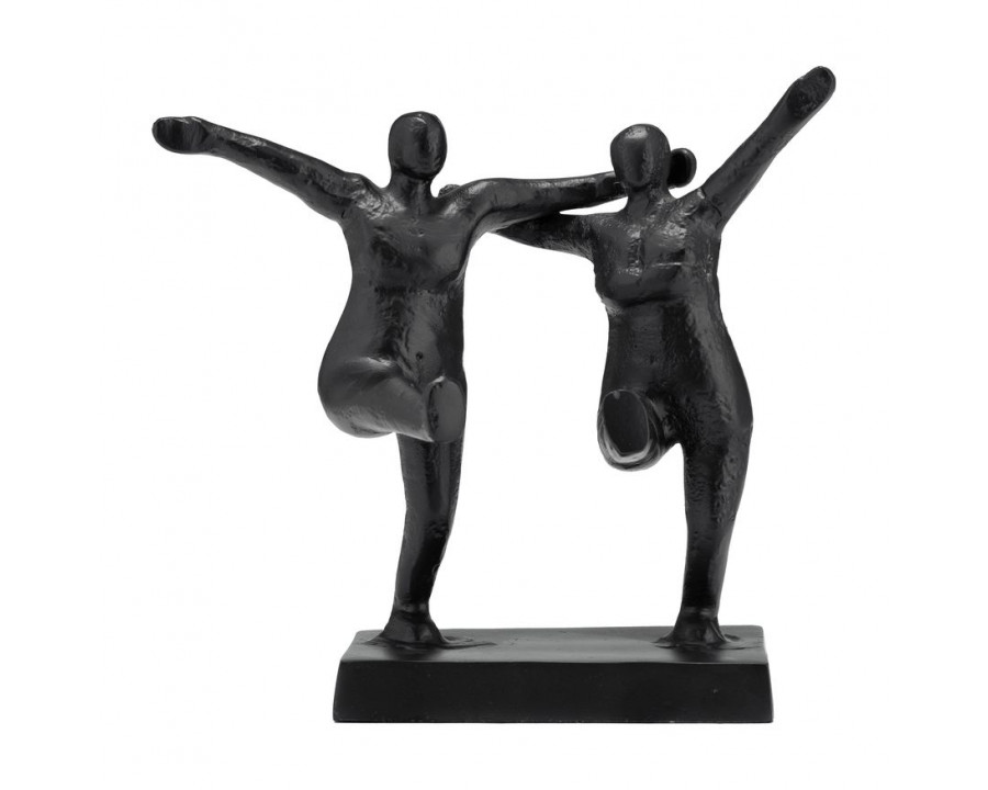 Sagebrook - 9" Metal Couple Swinging Legs in Black