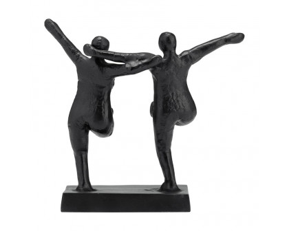 Sagebrook - 9" Metal Couple Swinging Legs in Black