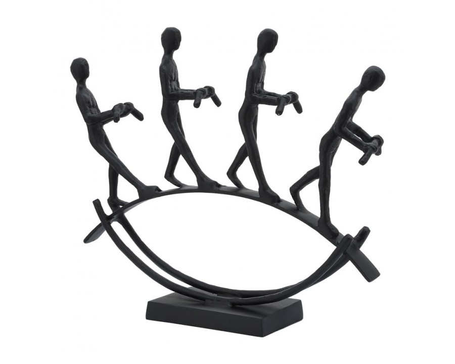 Sagebrook - 15" Metal 4 Men Balancing Act in Black