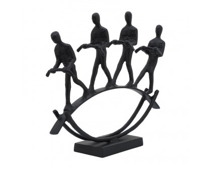 Sagebrook - 15" Metal 4 Men Balancing Act in Black