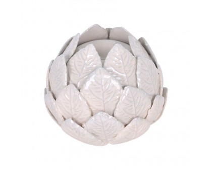 Sagebrook 5" Ceramic Lotus Ball Votive Holder