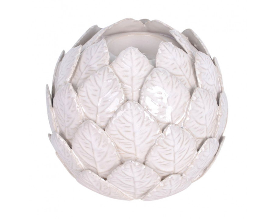 Sagebrook 5" Ceramic Lotus Ball Votive Holder