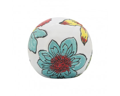 Sagebrook - 4"/5"/6" Ceramic Floral Orb (Set Of 3) in Multi