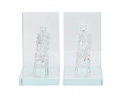 Sagebrook 5" Crystal Horse Bookends (Set Of 2)