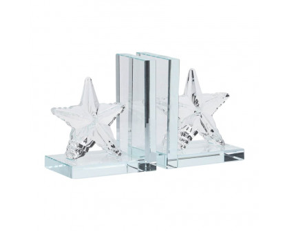 Sagebrook 5" Crystal Horse Bookends (Set Of 2)