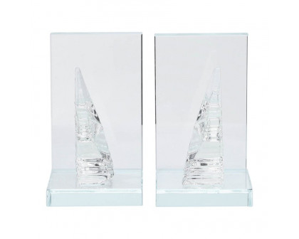 Sagebrook 5" Crystal Star Bookends (Set Of 2)