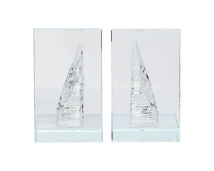 Sagebrook 5" Crystal Star Bookends (Set Of 2)