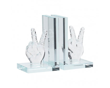 Sagebrook 5" Crystal Horse Bookends (Set Of 2)