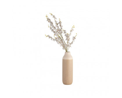 Sagebrook 20" Ceramic 2-Tone Vase - White/Tan