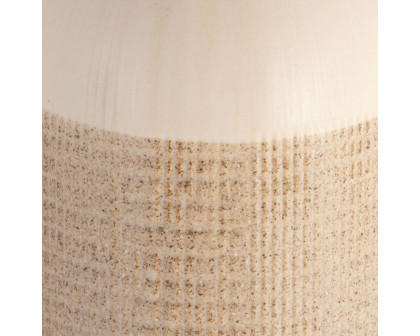 Sagebrook 16" Ceramic 2-Tone Vase - White/Tan