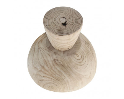 Sagebrook 8" Wood Bowl With Stand - Natural