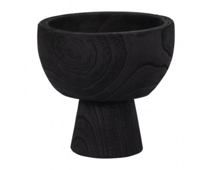 Sagebrook 8" Wood Bowl With Stand - Black